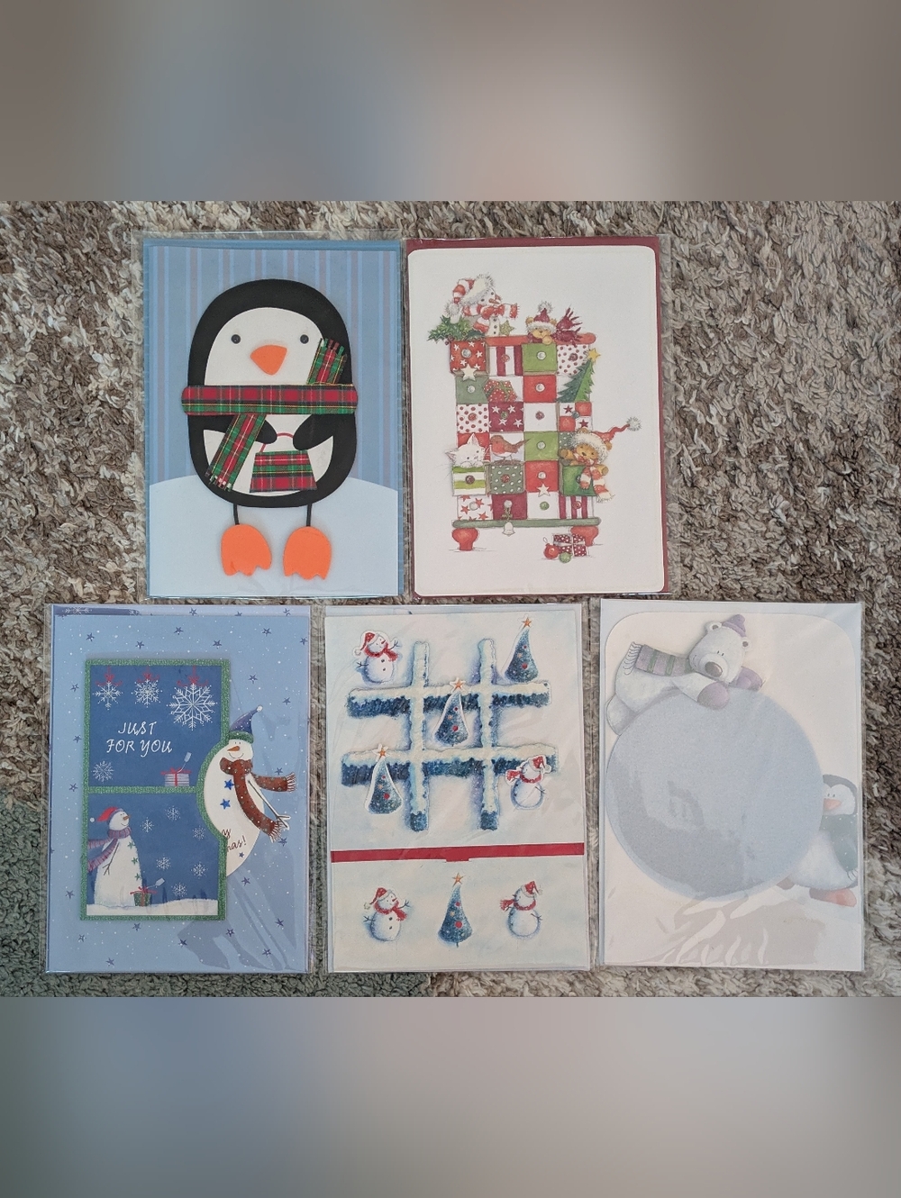 VHTF Beautiful Holiday Cards with Matching Envelopes Set of 6